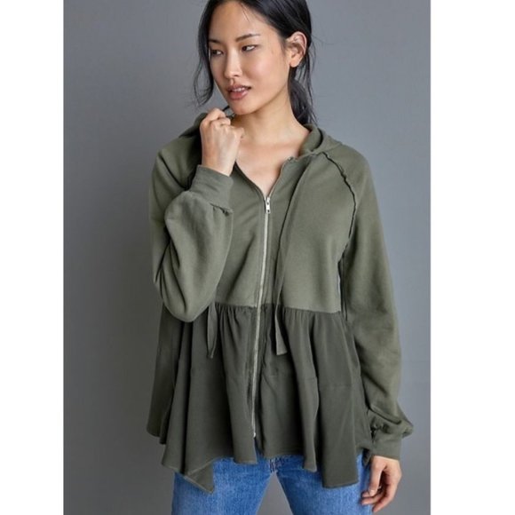 NWT Anthropologie Lavande Tunic Full Zip Hoodie Jacket - Picture 3 of 9